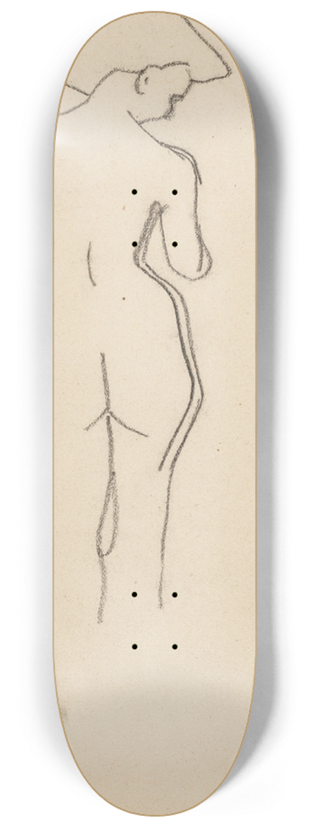 Amedeo Modigliani - Esquisse de femme nue de dos 8.25 inch art skate deck