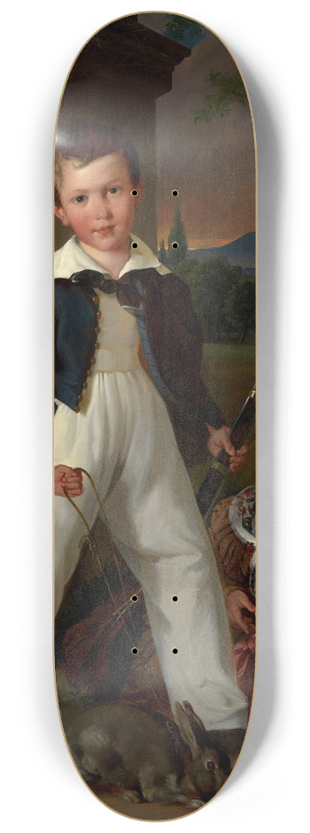 Johann Matthias Ranftl - Carl, Mathias und Katherine Wisgrill als Kinder 8.25 inch art skate deck