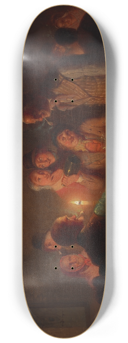 Johann Mongles Culverhouse - Tavern Scene 8.25 inch art skate deck