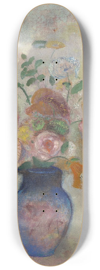 Odilon Redon - Large Vase with Flowers 8.25 inch art skate deck
