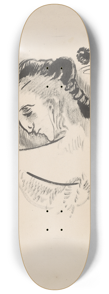 Odilon Redon - Young Man (Jeune Homme) 8.25 inch art skate deck