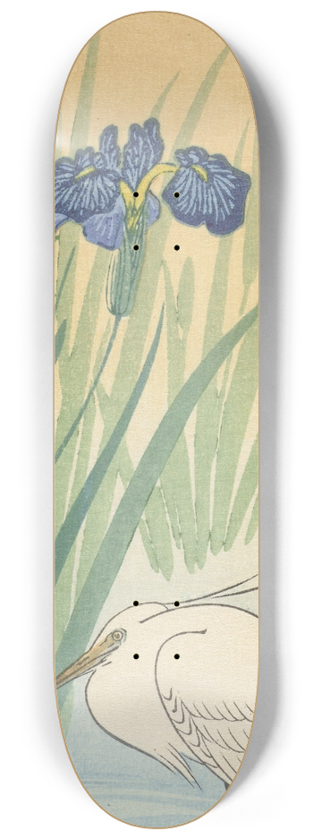Ohara Koson - Egret 8.25 inch art skate deck