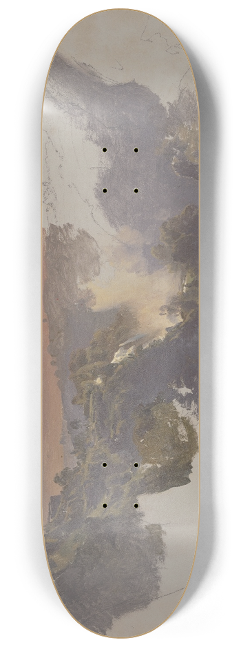 Johann Nepomuk Rauch - The waterfalls of Tivoli 8.25 inch art skate deck