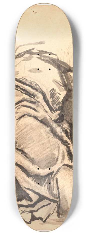 Oluf Hartmann - Draperistudie 8.25 inch art skate deck