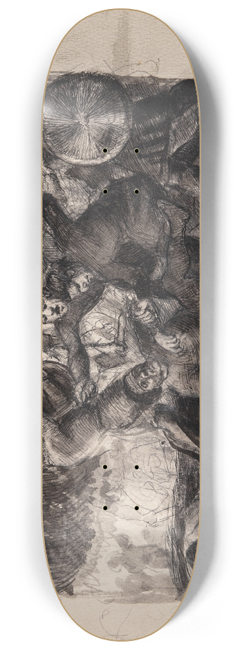 Oluf Hartmann - Slagscene 8.25 inch art skate deck