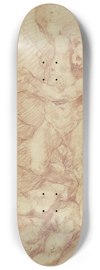 Orazio Samacchini - Der Erzengel Michael besiegt Luzifer 8.25 inch art skate deck