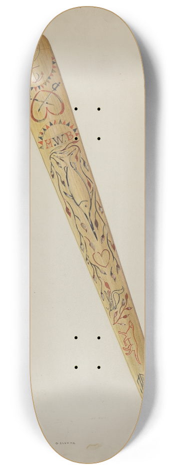Oscar Bluhme - Scrimshaw  Swordfish Bill 8.25 inch art skate deck