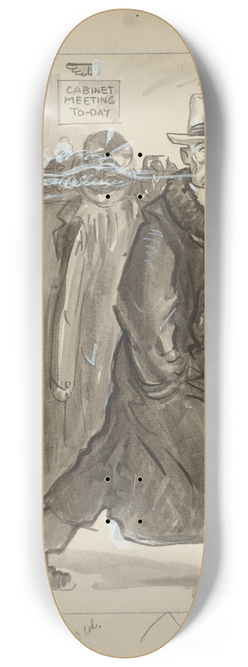 Oscar Edward Cesare - Charles Gates Dawes 8.25 inch art skate deck
