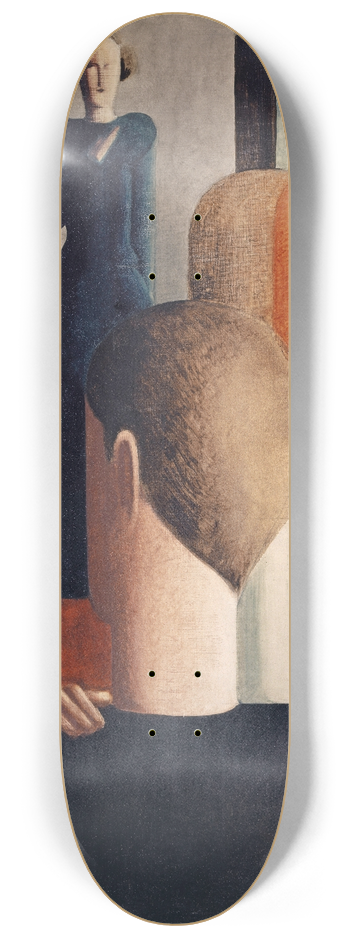 Oskar Schlemmer - Interior with Five Figures, Roman 8.25 inch art skate deck