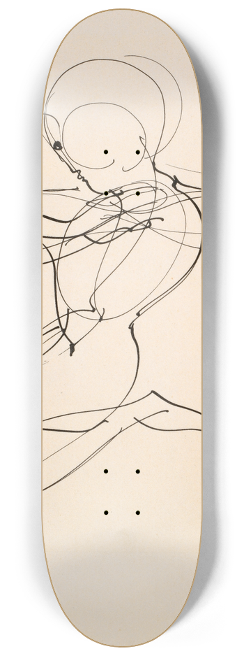 Oskar Schlemmer - Kneeling Figure 8.25 inch art skate deck