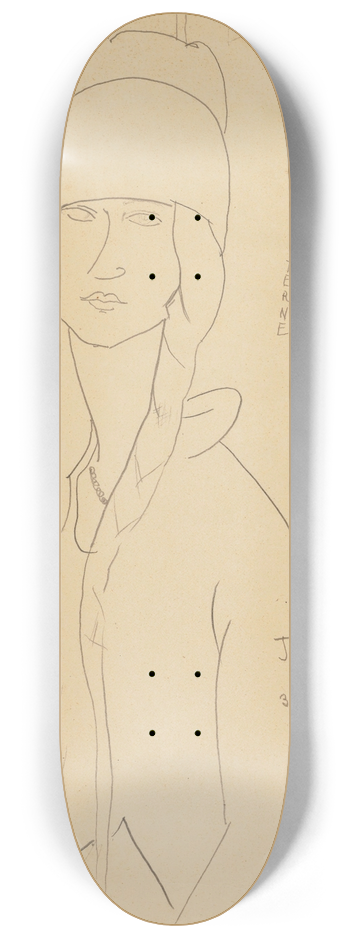 Amedeo Modigliani - Jeanne Hbuterne 8.25 inch art skate deck