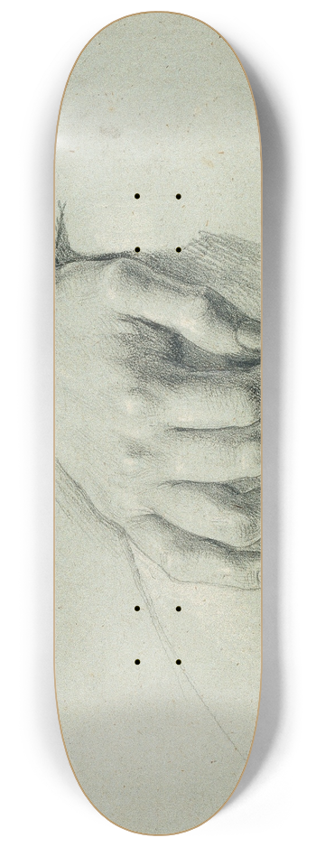 Johann Peter Krafft - Handstudie zu Arindal und Daura 8.25 inch art skate deck