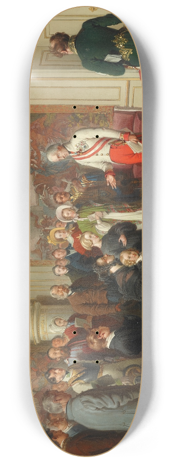Johann Peter Krafft - Kaiser Franz I. erteilt allgemeine Audienz 8.25 inch art skate deck