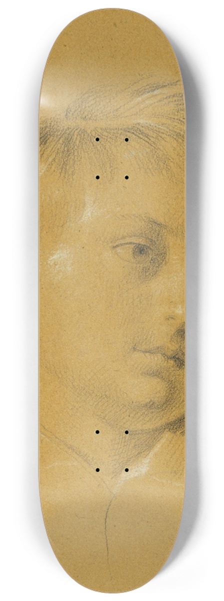 Johann Peter Krafft - Kopf eines Knaben 8.25 inch art skate deck