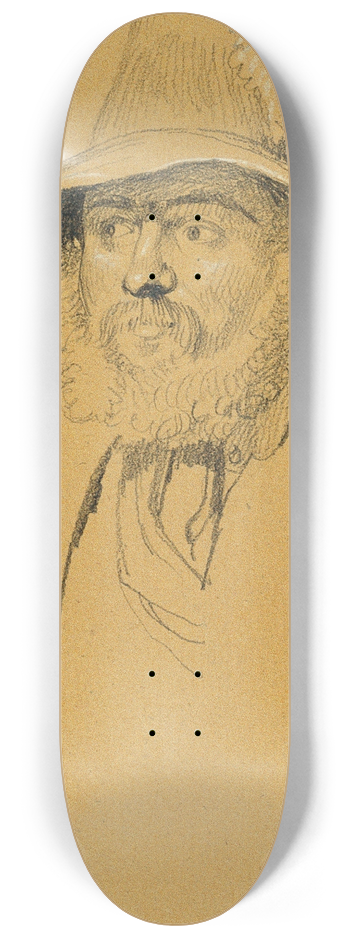 Johann Peter Krafft - Kopfstudie zur Szene aus dem Tiroler Freiheitskampf 8.25 inch art skate deck