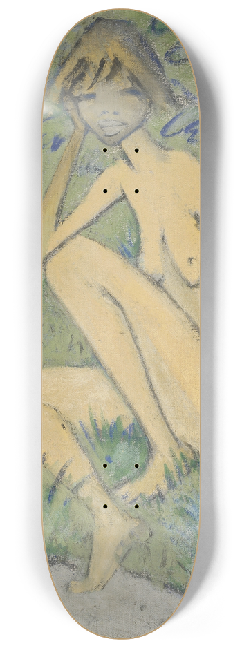 Otto Mueller - Sitzender Akt in Landschaft 8.25 inch art skate deck