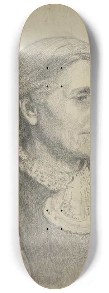 Otto Scholderer - Bildnis einer lteren Dame nach rechts 8.25 inch art skate deck