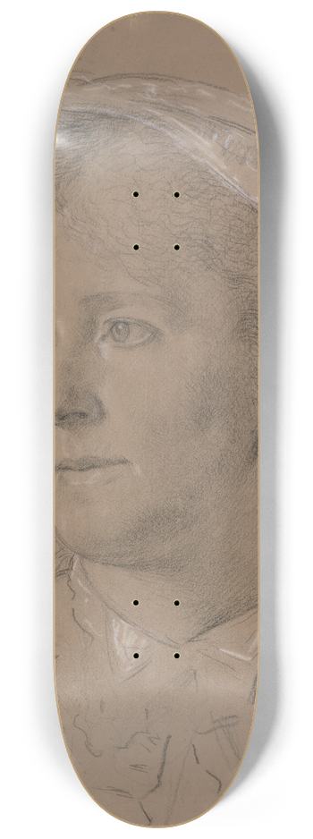 Otto Scholderer - Bildnis Luise Scholderer 8.25 inch art skate deck
