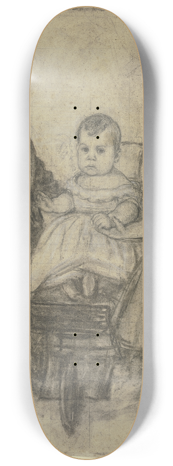 Otto Scholderer - Gruppenportrt dreier Geschwister 8.25 inch art skate deck