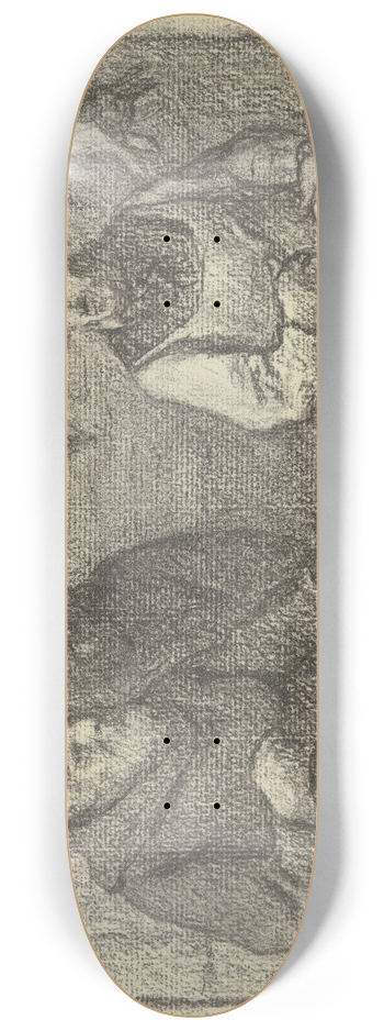Otto Scholderer - Monk with a fishmonger 8.25 inch art skate deck