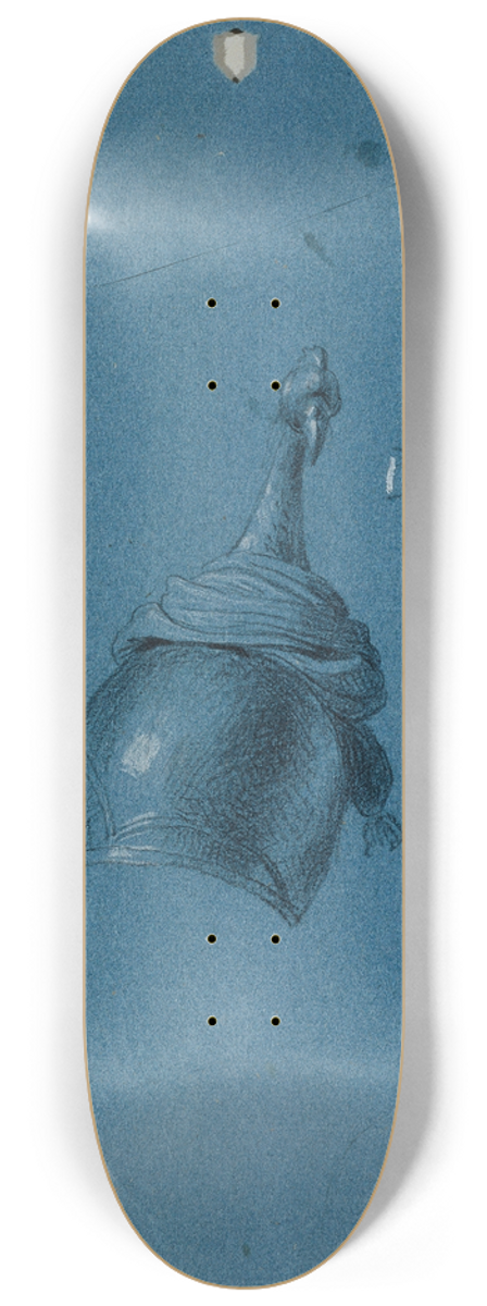 Johann Peter Krafft - Studie eines Helmes 8.25 inch art skate deck