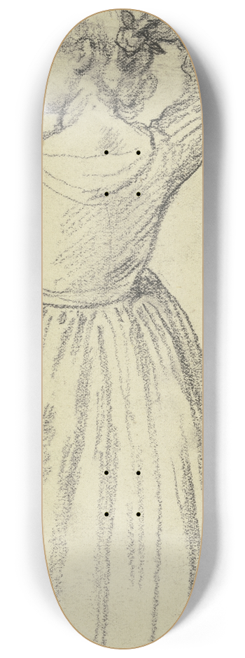 Otto Scholderer - Rckenfigur vor Spiegel aus den Maskierten 8.25 inch art skate deck