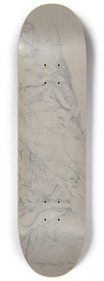 Otto Scholderer - Study of a rock 8.25 inch art skate deck