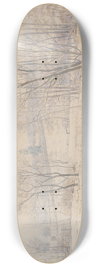 Paul Baum - Flusslandschaft in Hessen 8.25 inch art skate deck