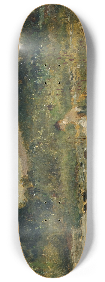 Johann Till the younger - Bachlandschaft mit sitzendem Mdchen 8.25 inch art skate deck