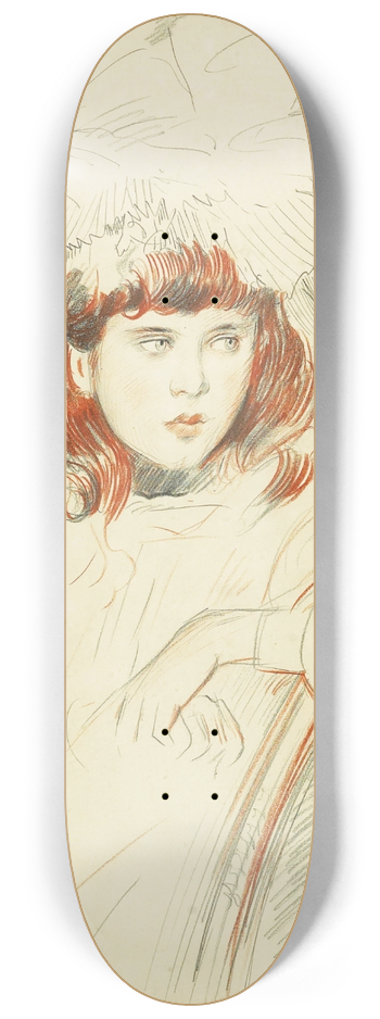 Paul Csar Helleu - Portrait dEllen 8.25 inch art skate deck