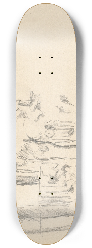 Paul Czanne - Near the Pool at Jas de Bouffan 8.25 inch art skate deck