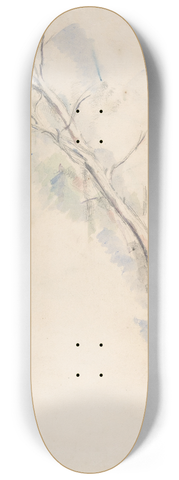 Paul Czanne - Study of a tree 8.25 inch art skate deck