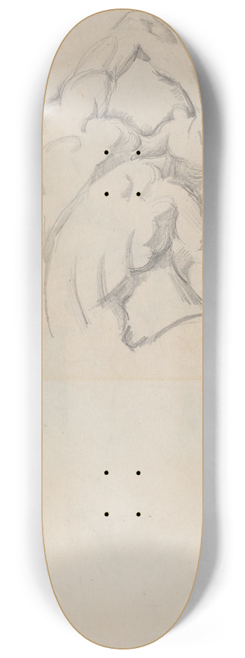 Paul Czanne - Study of the Ecorch (recto) 8.25 inch art skate deck