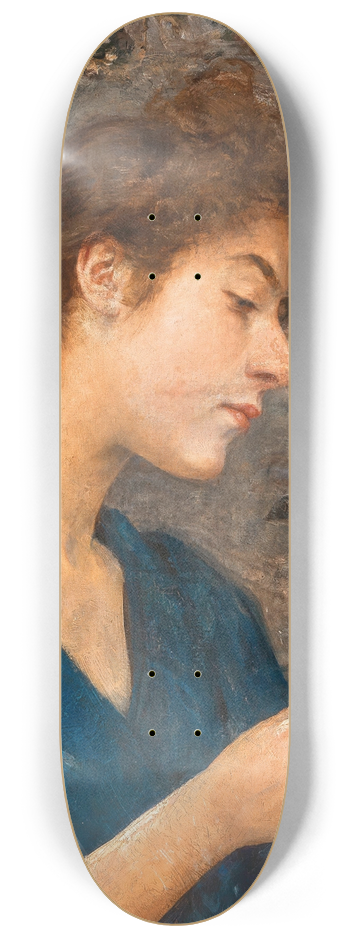 Johann Victor Krmer - A Beautiful Reader 8.25 inch art skate deck