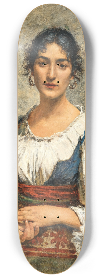 Johann Victor Krmer - A Sicilian Woman 8.25 inch art skate deck