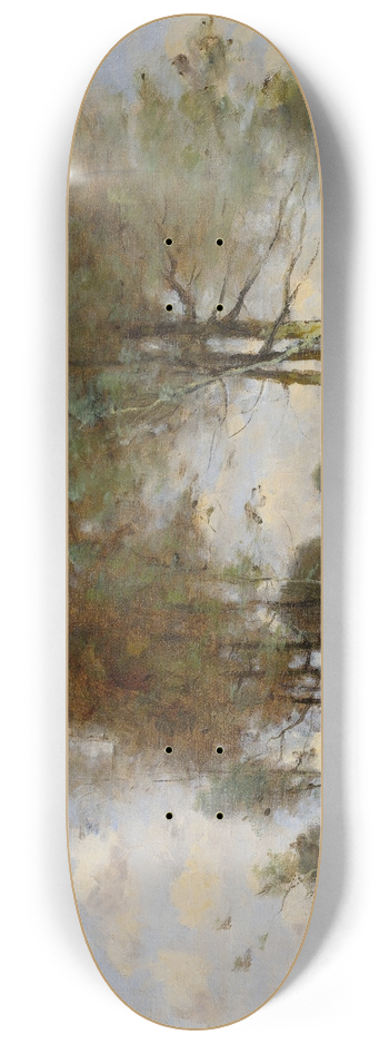 Paul Dsir Trouillebert - Boatman On A River 8.25 inch art skate deck