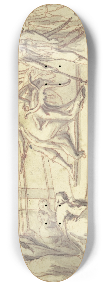 Paul Egell - Knige huldigen dem Augustus 8.25 inch art skate deck