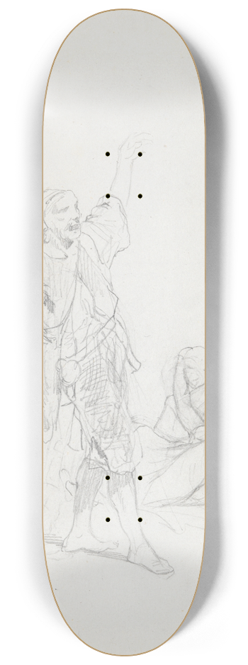 Paul Gavarni - Study for Book Illustration 8.25 inch art skate deck