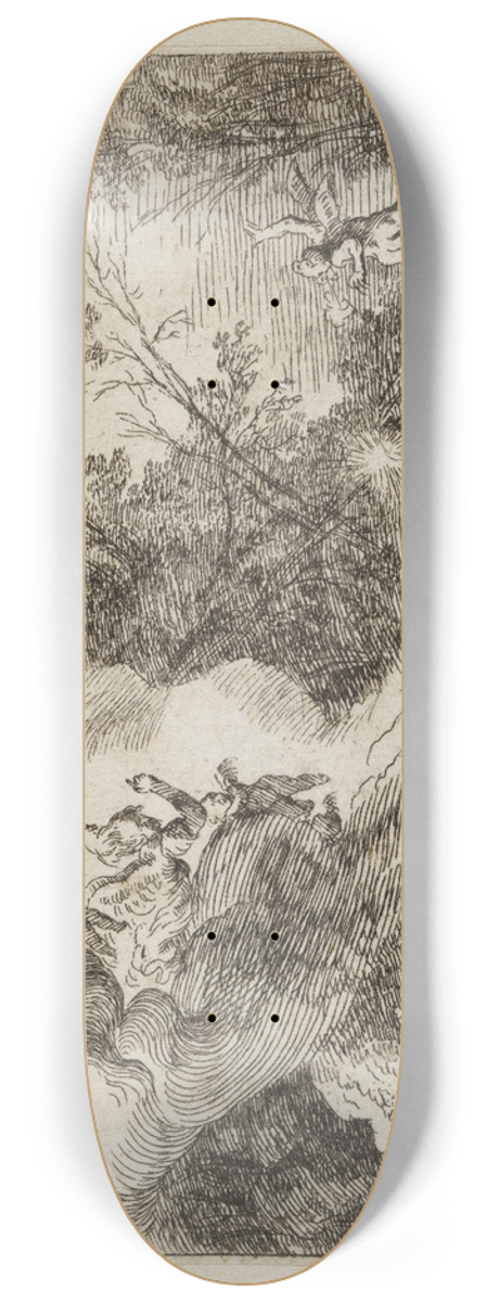 Johann Wilhelm Baur - Versuchung Christi 8.25 inch art skate deck