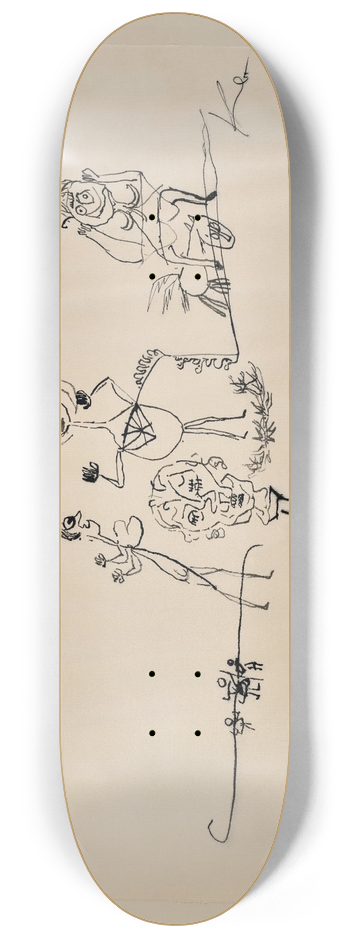 Paul Klee - Kunststreit 8.25 inch art skate deck