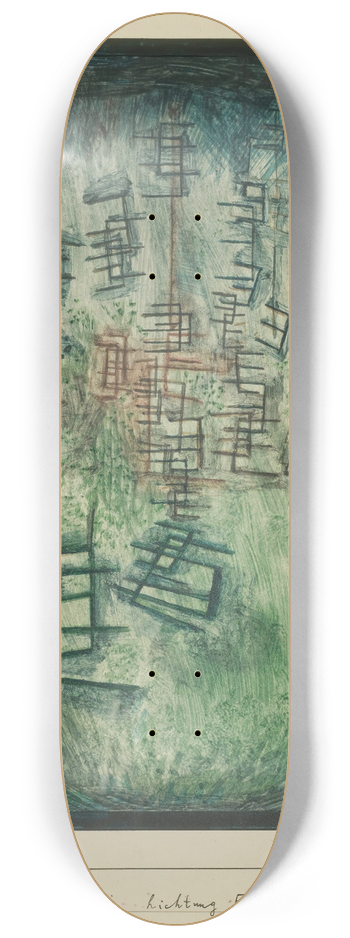 Paul Klee - Lichtung E (Clearing E) 8.25 inch art skate deck