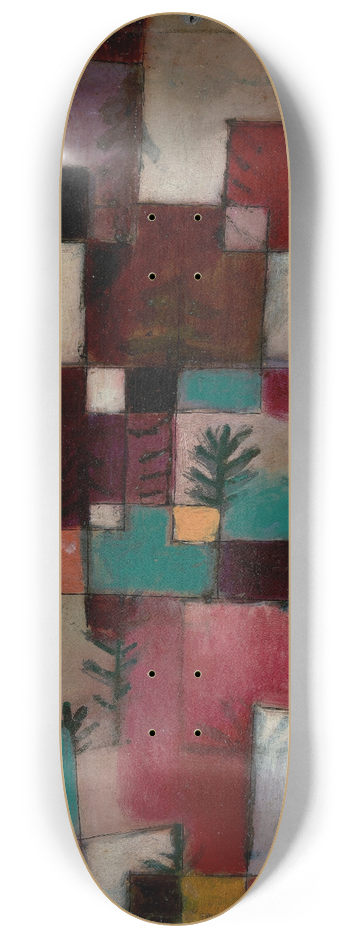 Paul Klee - Redgreen and Violet-Yellow Rhythms 8.25 inch art skate deck
