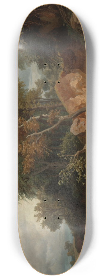 Johann Wilhelm Schirmer - Der Mittag, Der berfall auf den Wanderer 8.25 inch art skate deck
