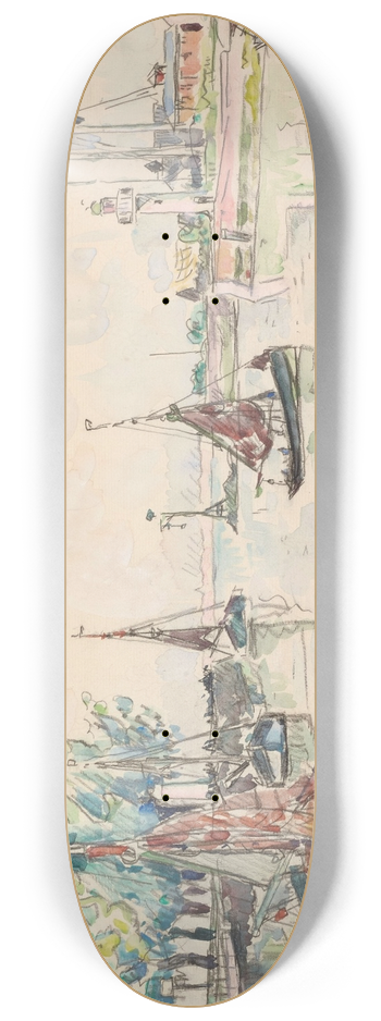 Paul Signac - Honfleur 8.25 inch art skate deck
