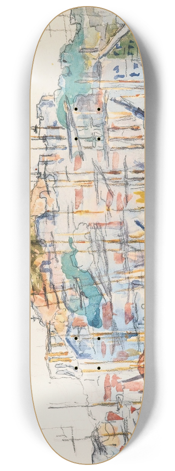 Paul Signac - Marseilles 8.25 inch art skate deck