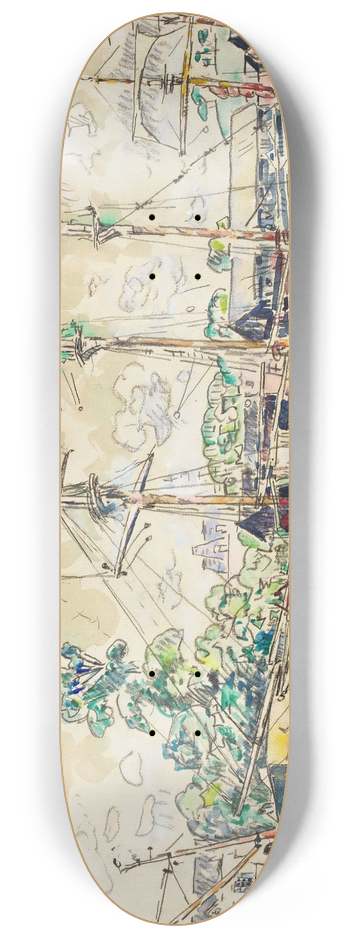 Paul Signac - Paimpol 8.25 inch art skate deck