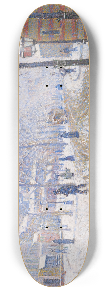 Paul Signac - Snow, Boulevard de Clichy, Paris 8.25 inch art skate deck