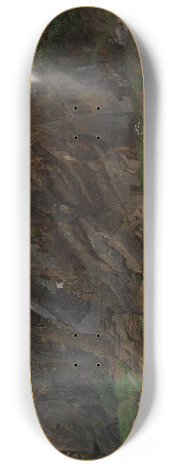 Johann Wilhelm Schirmer - Fluss mit felsigem Ufer 8.25 inch art skate deck