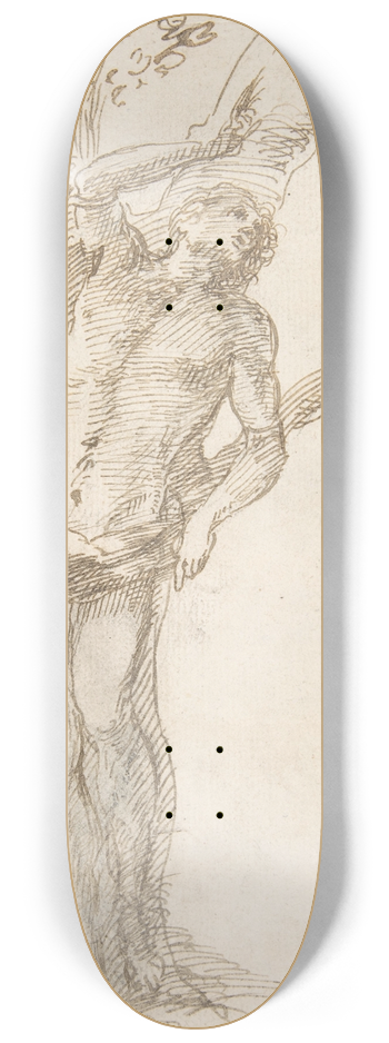 Pedro Duque y Cornejo - Saint Sebastian Tied to a Tree 8.25 inch art skate deck