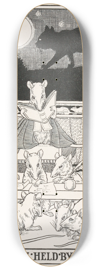 Percy J. Billinghurst - The Council held by the Rats 8.25 inch art skate deck